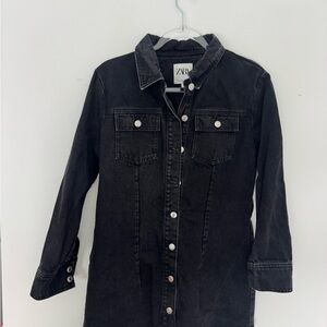 Zara Women's Dark Denim Jacket